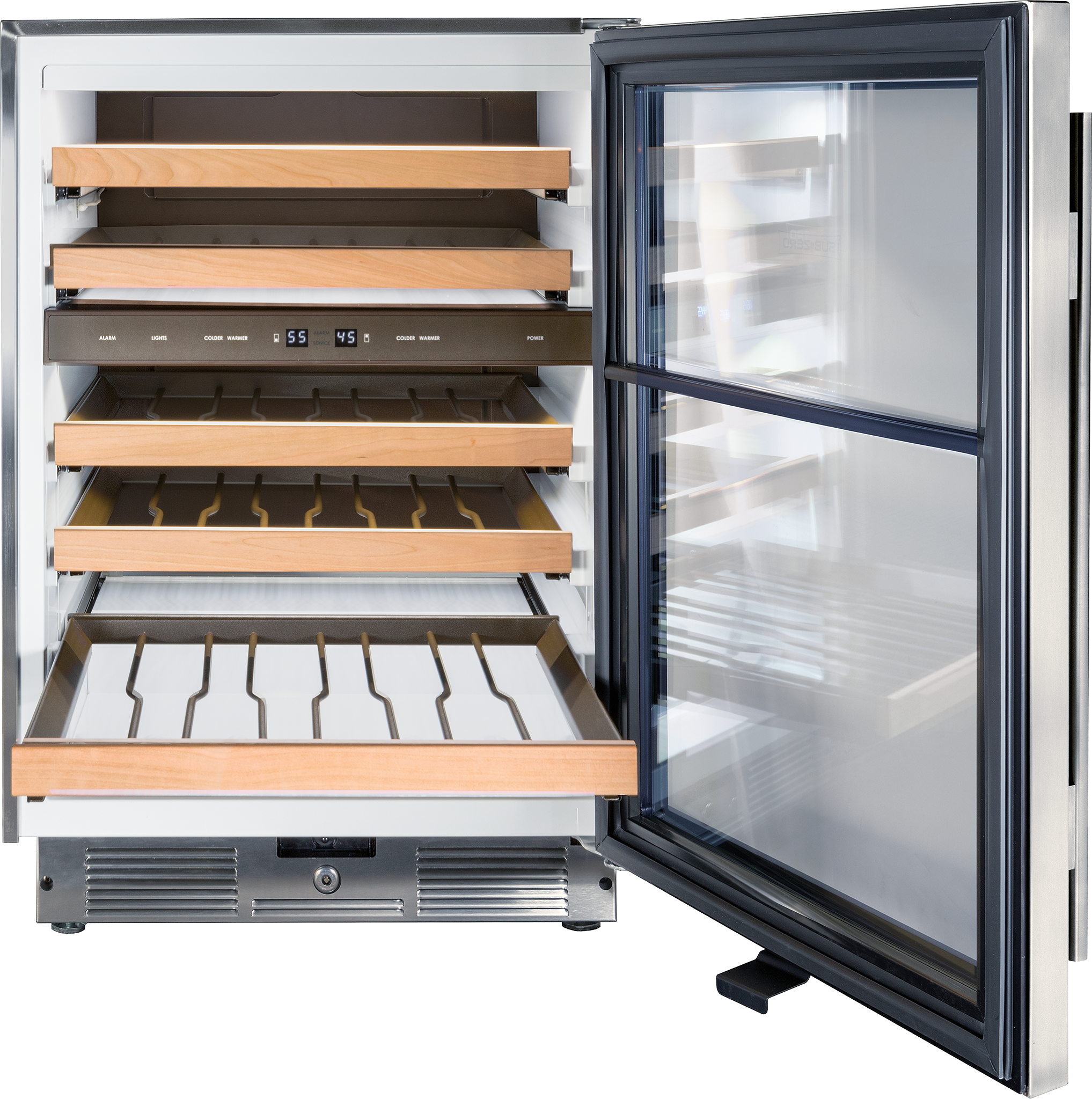 Sub-Zero - 23.875 Inch 46 Bottle Built In / Integrated Wine Fridge Refrigerator in Stainless - UW-24/S/PHRH