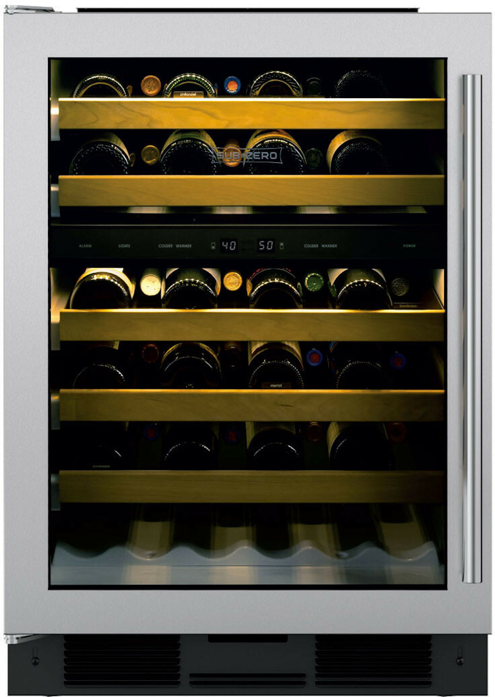 Sub Zero - 3.5 Inch 6.5 cu. Ft Undercounter Wine Refrigerator in Stainless - UW-24/S/THLH