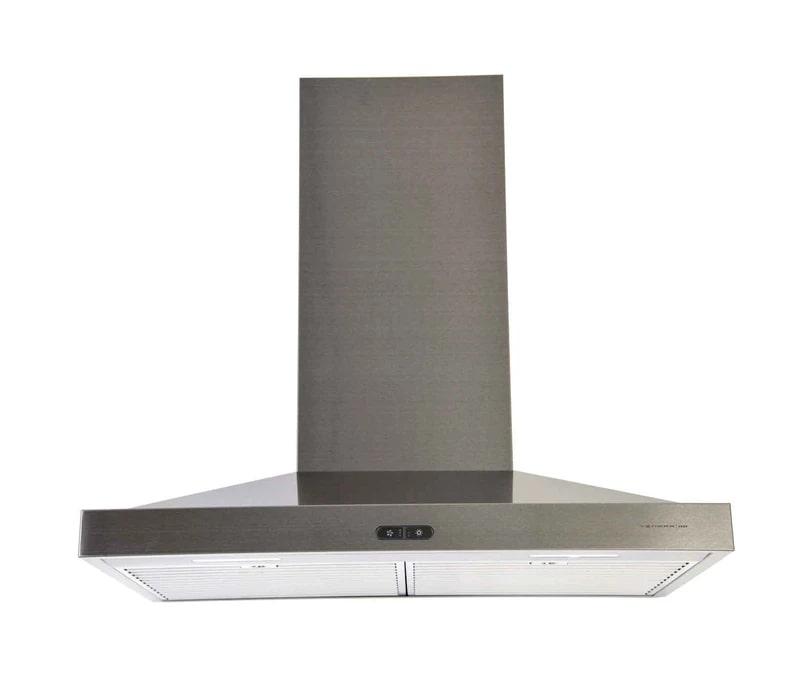 Broan - 36 Inch 600 CFM Wall Mount and Chimney Range Vent in Black Stainless - VCS55036BSL