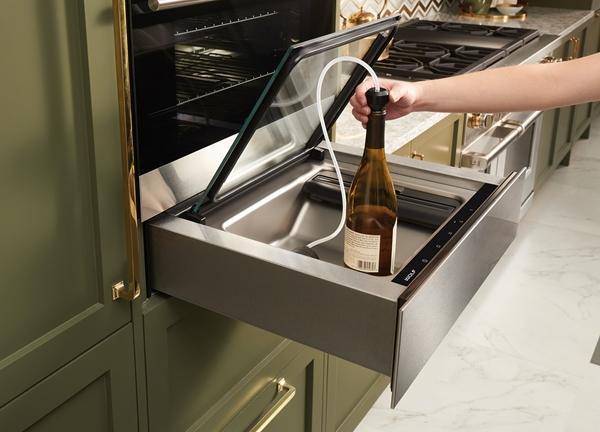 Wolf - 0.25 cu. ft Vacuum Seal Drawer Wall Oven in Stainless - VS24