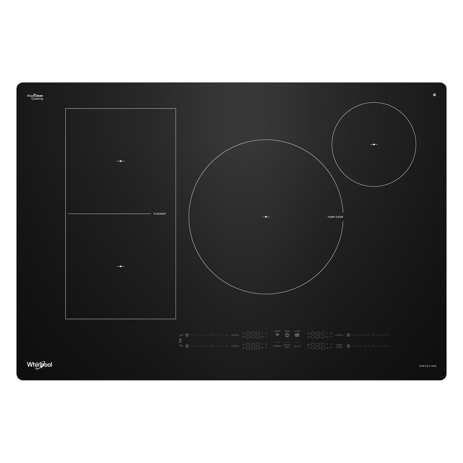Whirlpool - 30.79 Inch Induction Cooktop in Black - WCIT7530SB