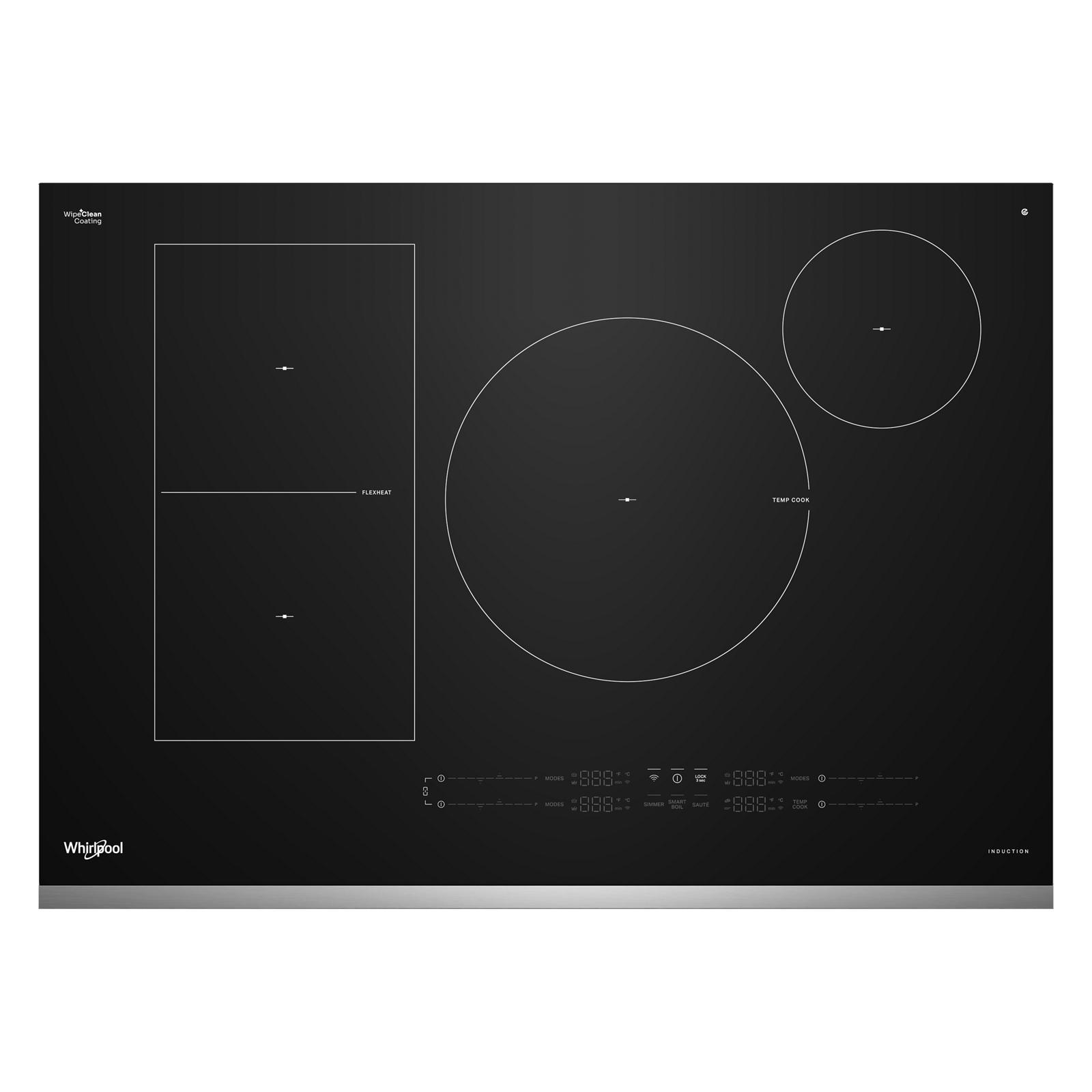 Whirlpool - 30.79 Inch Induction Cooktop in Stainless - WCIT7530SS