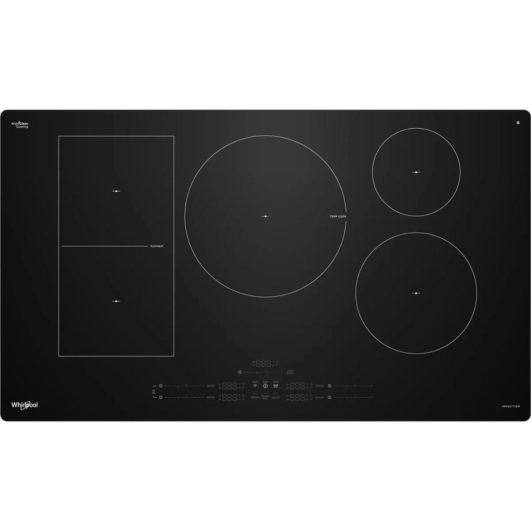 Whirlpool - 36.3 Inch Induction Cooktop in Black - WCIT7536SB