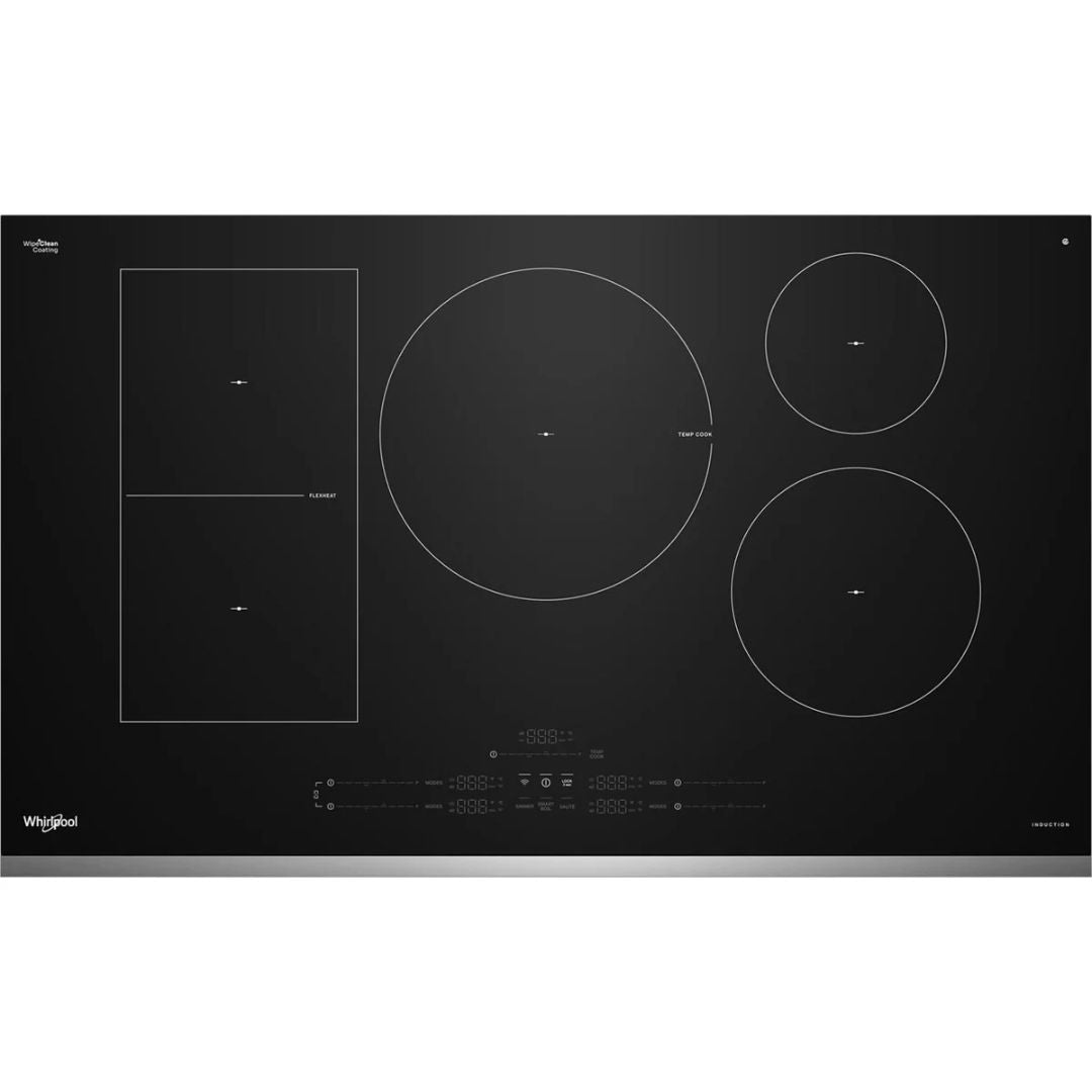 Whirlpool - 36.3 Inch Induction Cooktop in Stainless - WCIT7536SS