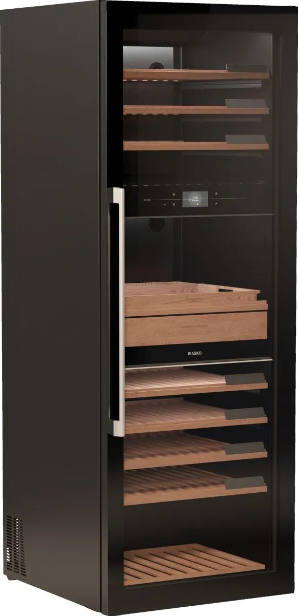 Asko - 27.6 Inch 190 Bottles Wine Fridge Refrigerator in Black - WCN311942G
