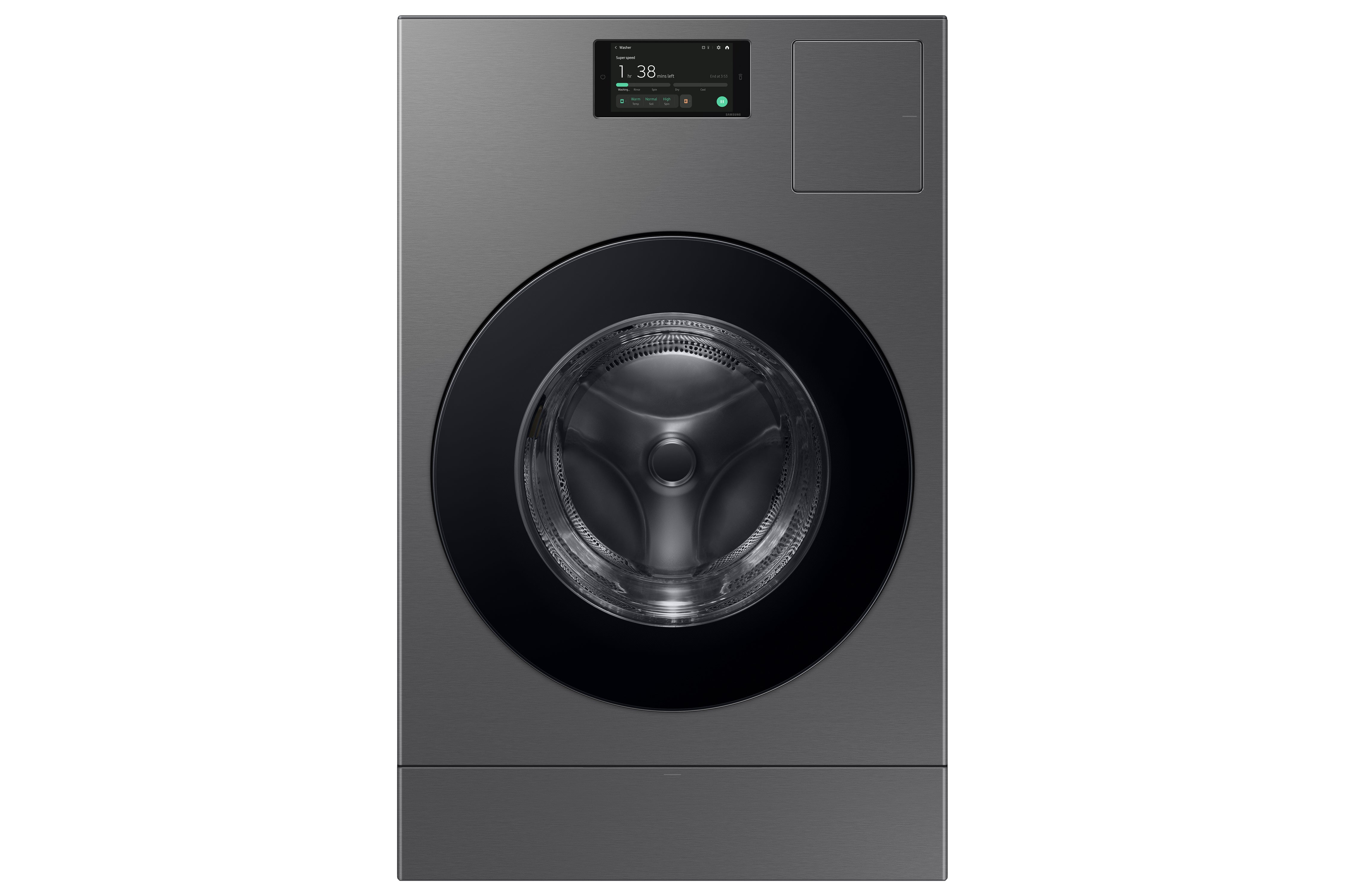 Samsung - 6.1 cu. Ft Front Load All-In-One Washer & Dryer in Stainless - WD53DBA900HZA1