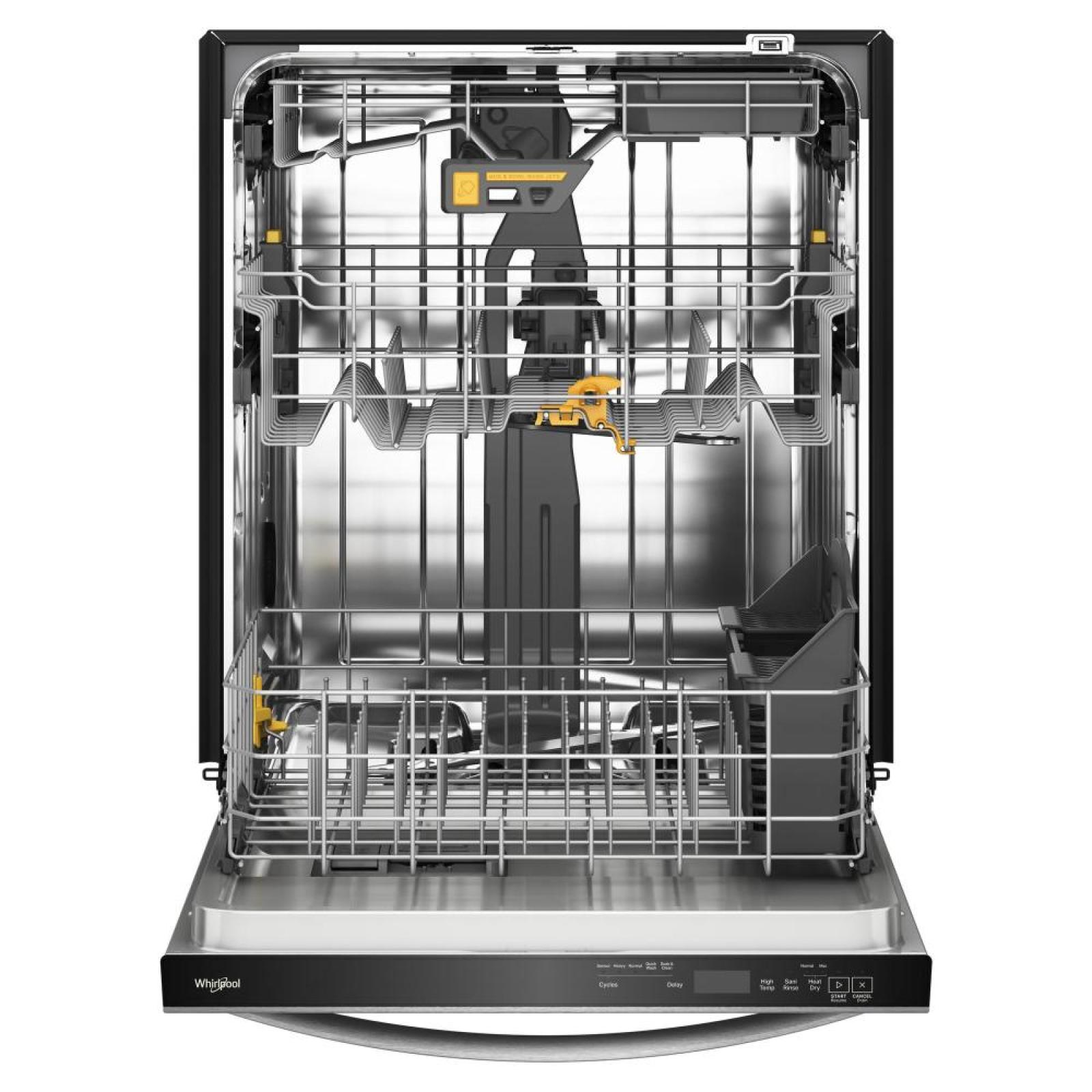 Whirlpool - 47 dBA Built In Dishwasher in Fingerprint Resistant Black Stainless Steel - WDTS8024SZ