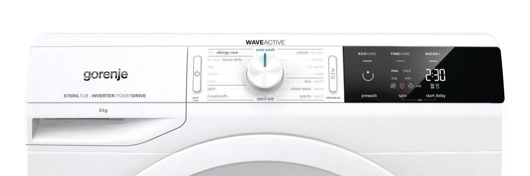 Gorenje - 8 kg Capacity Compact Washer in White - WEI843HP