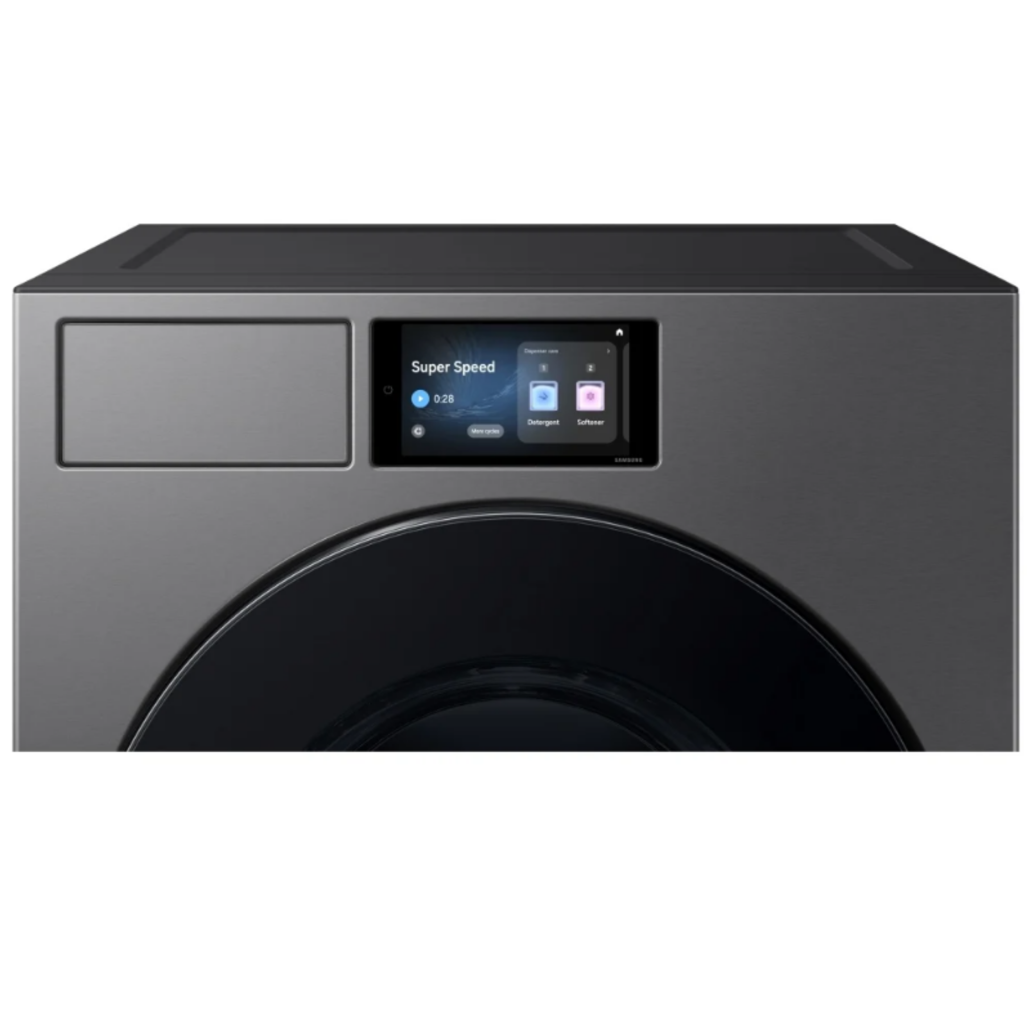Samsung - 6.1 cu. Ft Front Load Washer in Dark Steel - WF90F53ADSA5