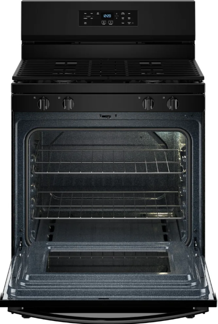 Whirlpool - 5.3 cu. ft Gas Range in Black - WFGS3530RB