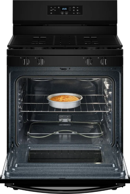 Whirlpool - 5.3 cu. ft Gas Range in Black - WFGS3530RB