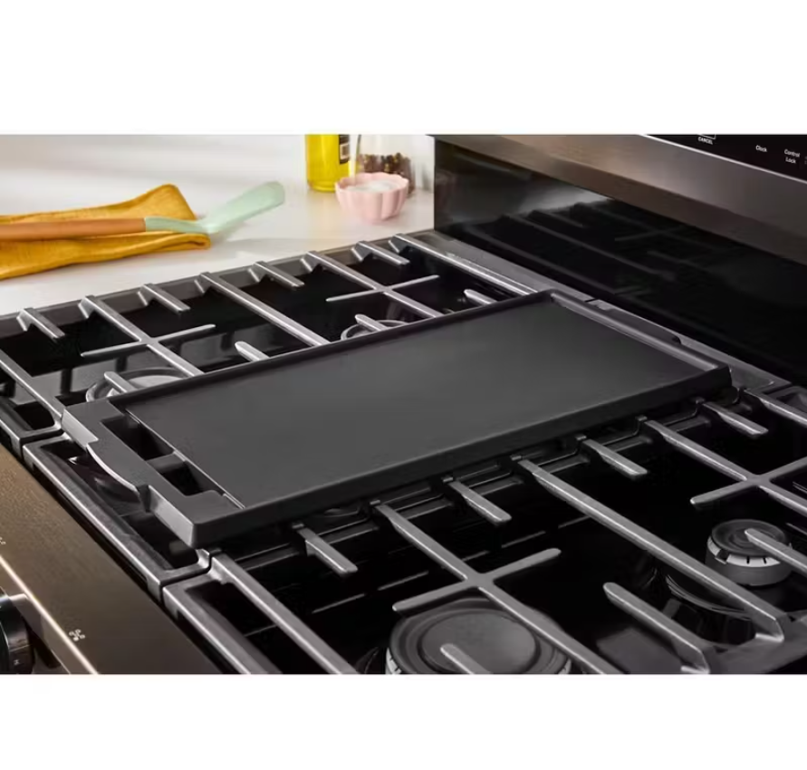 Whirlpool - 5 cu. ft Gas Range in Black Stainless - WFGS5030RV