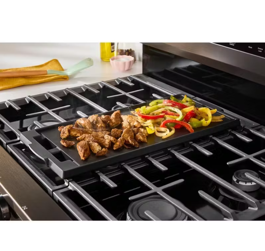 Whirlpool - 5 cu. ft Gas Range in Black Stainless - WFGS5030RV