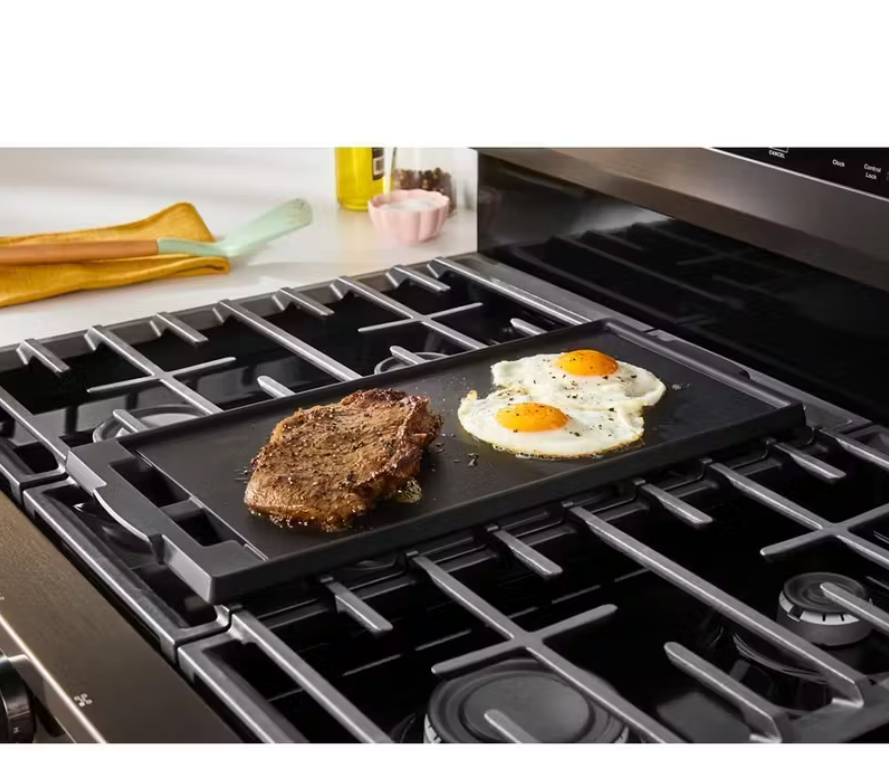 Whirlpool - 5 cu. ft Gas Range in Black Stainless - WFGS5030RV