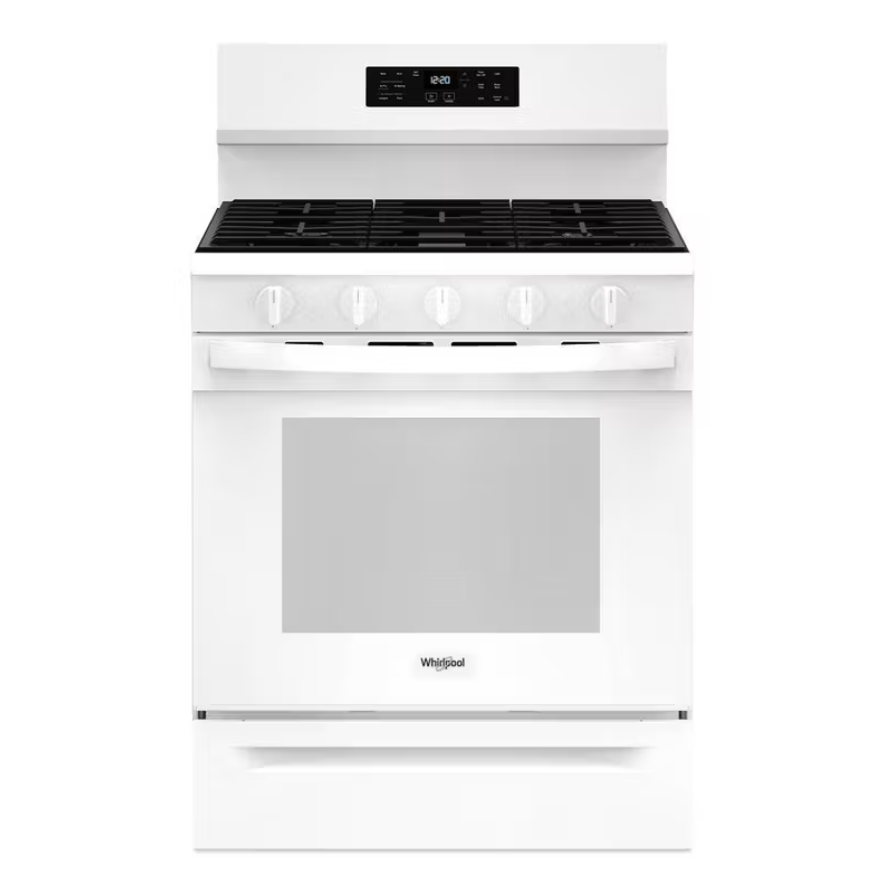 Whirlpool - 5 cu. ft Gas Range in White - WFGS5030RW