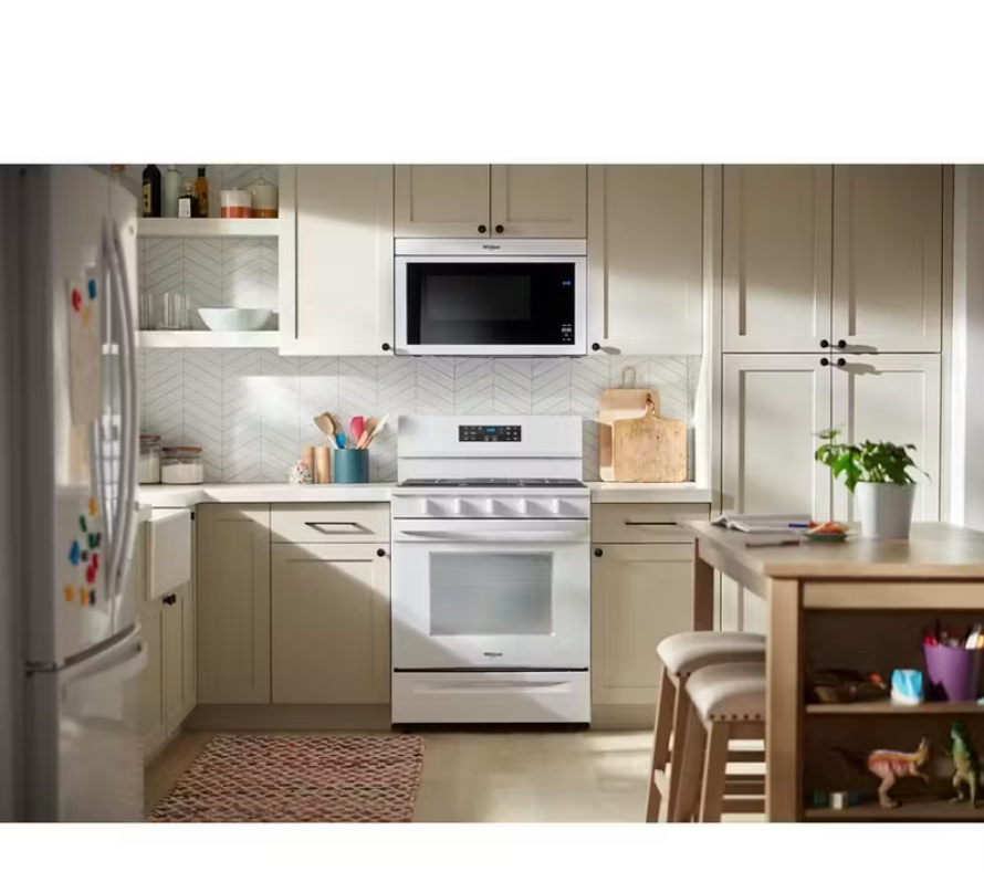 Whirlpool - 5 cu. ft Gas Range in White - WFGS5030RW