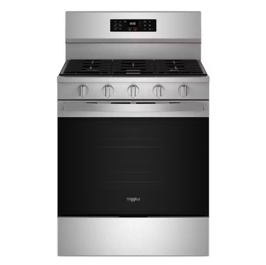 Whirlpool - 5 cu. ft Gas Range in Stainless - WFGS5030RZ