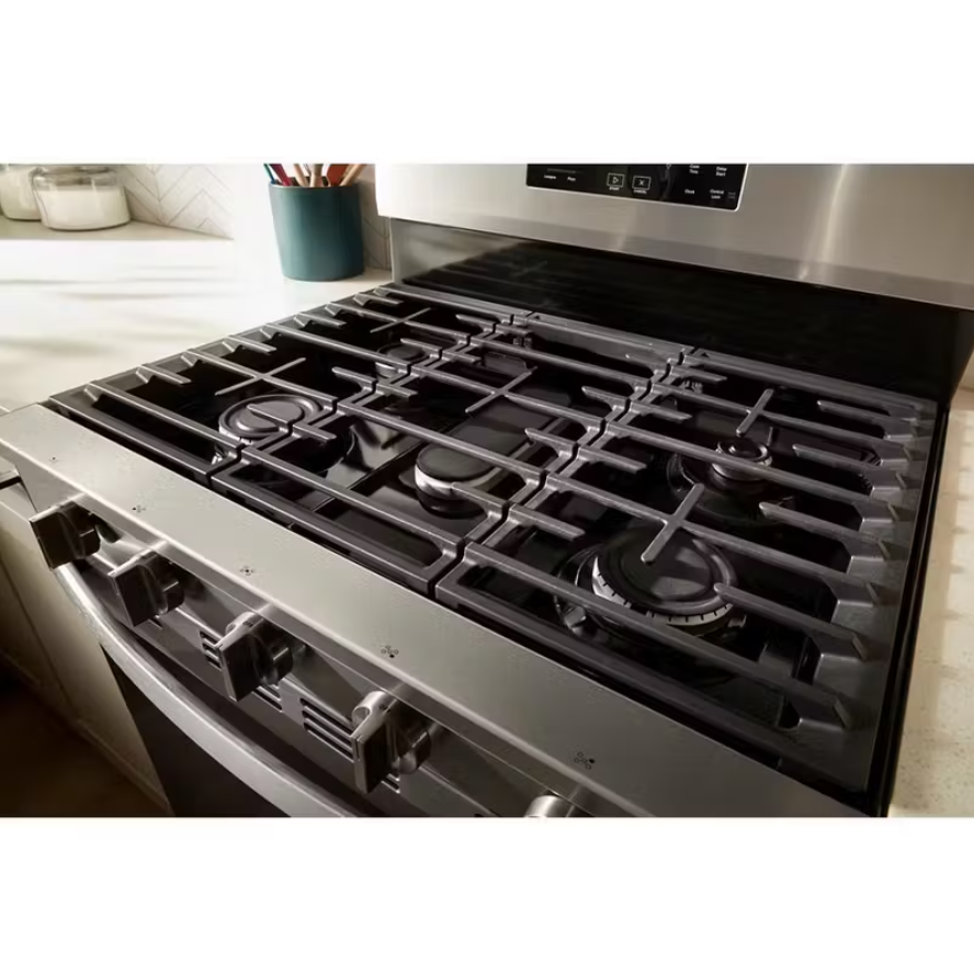 Whirlpool - 5 cu. ft Gas Range in Stainless - WFGS5030RZ