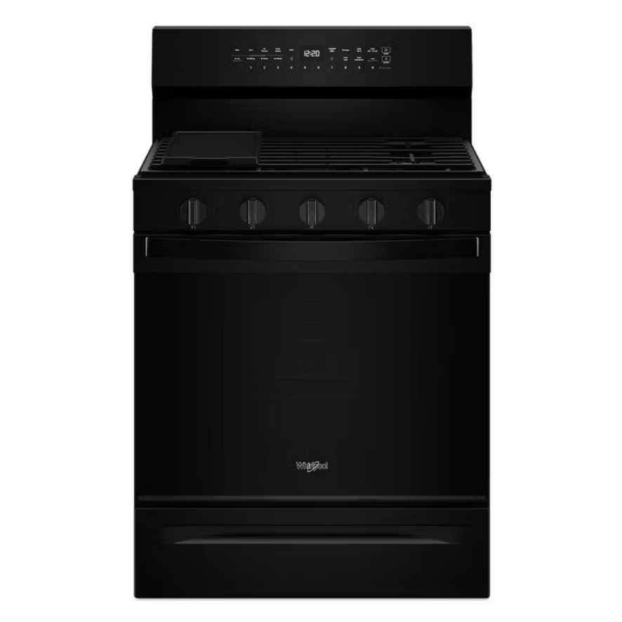 Whirlpool - 5 cu. ft Gas Range in Black - WFGS7530RB