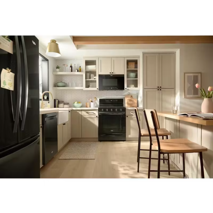 Whirlpool - 5 cu. ft Gas Range in Black - WFGS5030RB