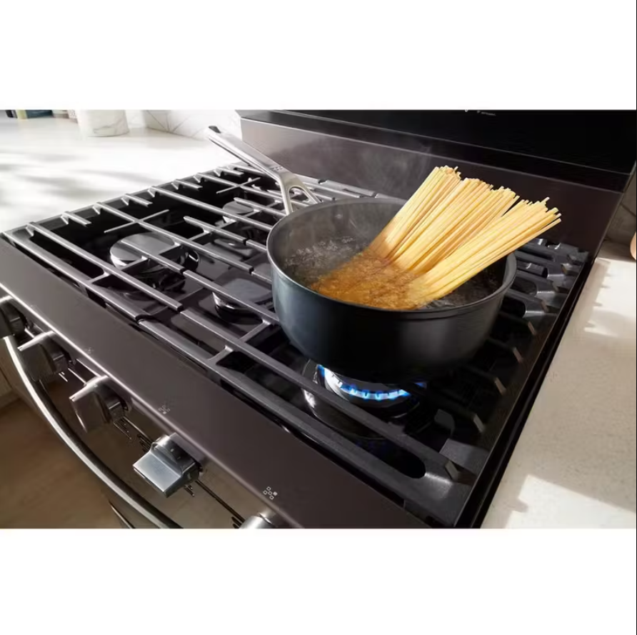 Whirlpool - 5 cu. ft Gas Range in Black Stainless - WFGS7530RV