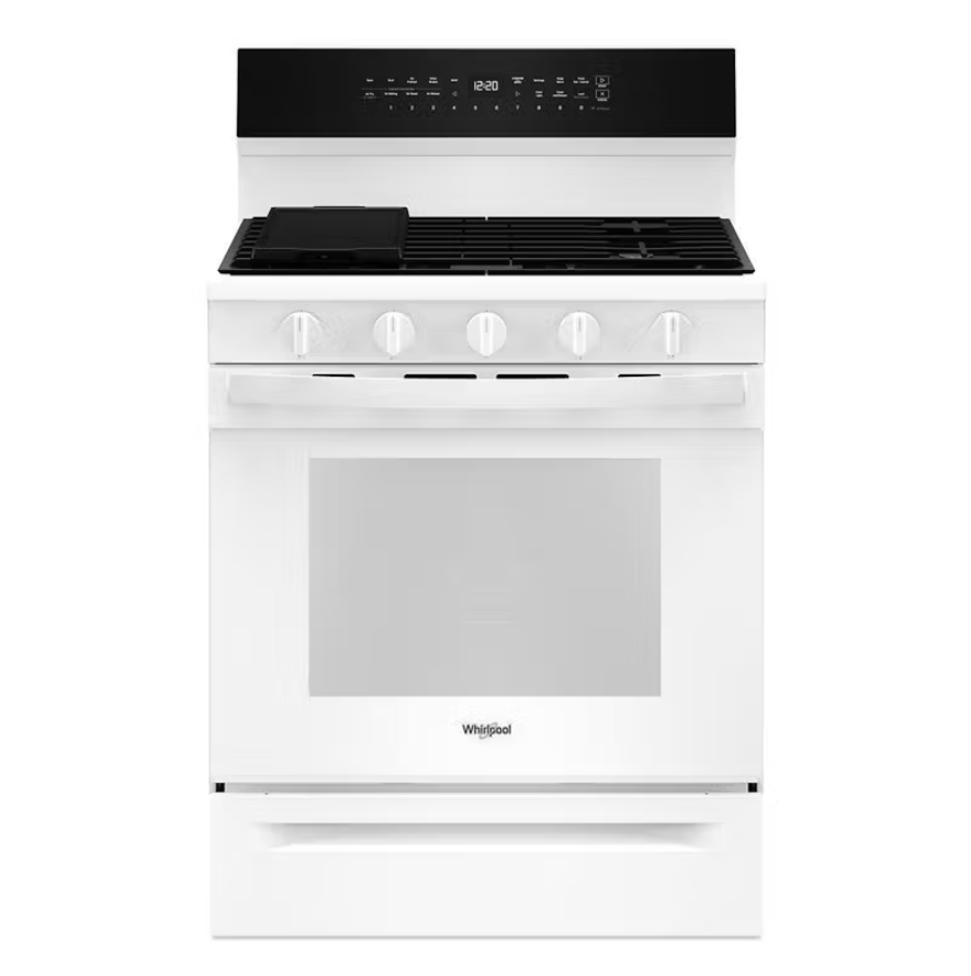 Whirlpool - 5 cu. ft Gas Range in White - WFGS7530RW