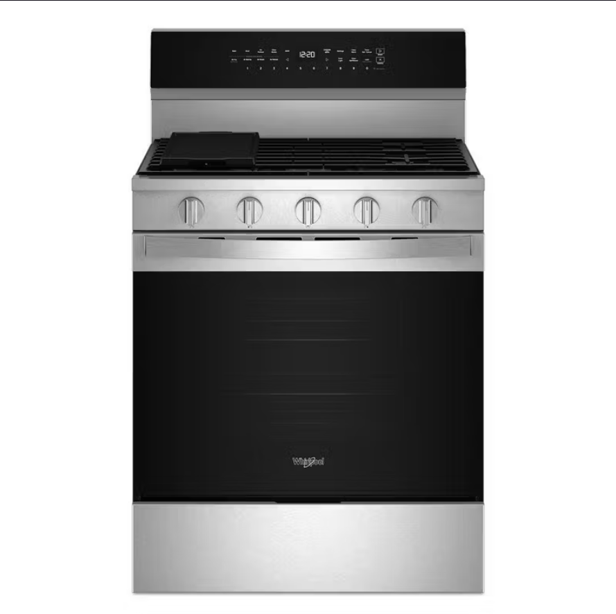 Whirlpool - 5 cu. ft Gas Range in Stainless - WFGS7530RZ