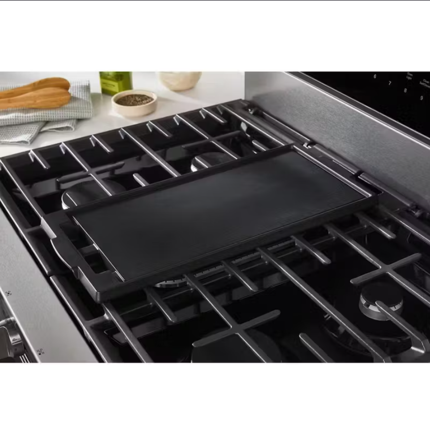 Whirlpool - 5 cu. ft Gas Range in Stainless - WFGS7530RZ