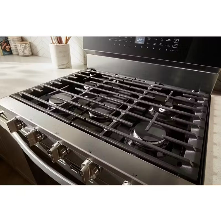 Whirlpool - 5 cu. ft Gas Range in Stainless - WFGS7530RZ