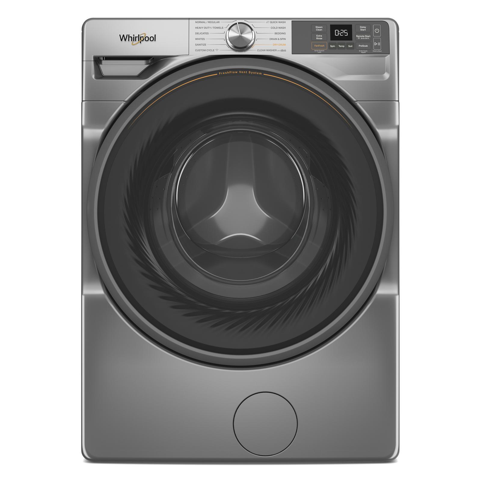 Whirlpool - 5.2 cu. Ft Front Load Washer in Radiant Silver - WFW5720RR