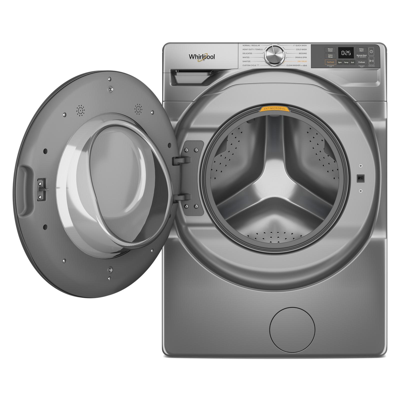 Whirlpool - 5.2 cu. Ft Front Load Washer in Radiant Silver - WFW5720RR