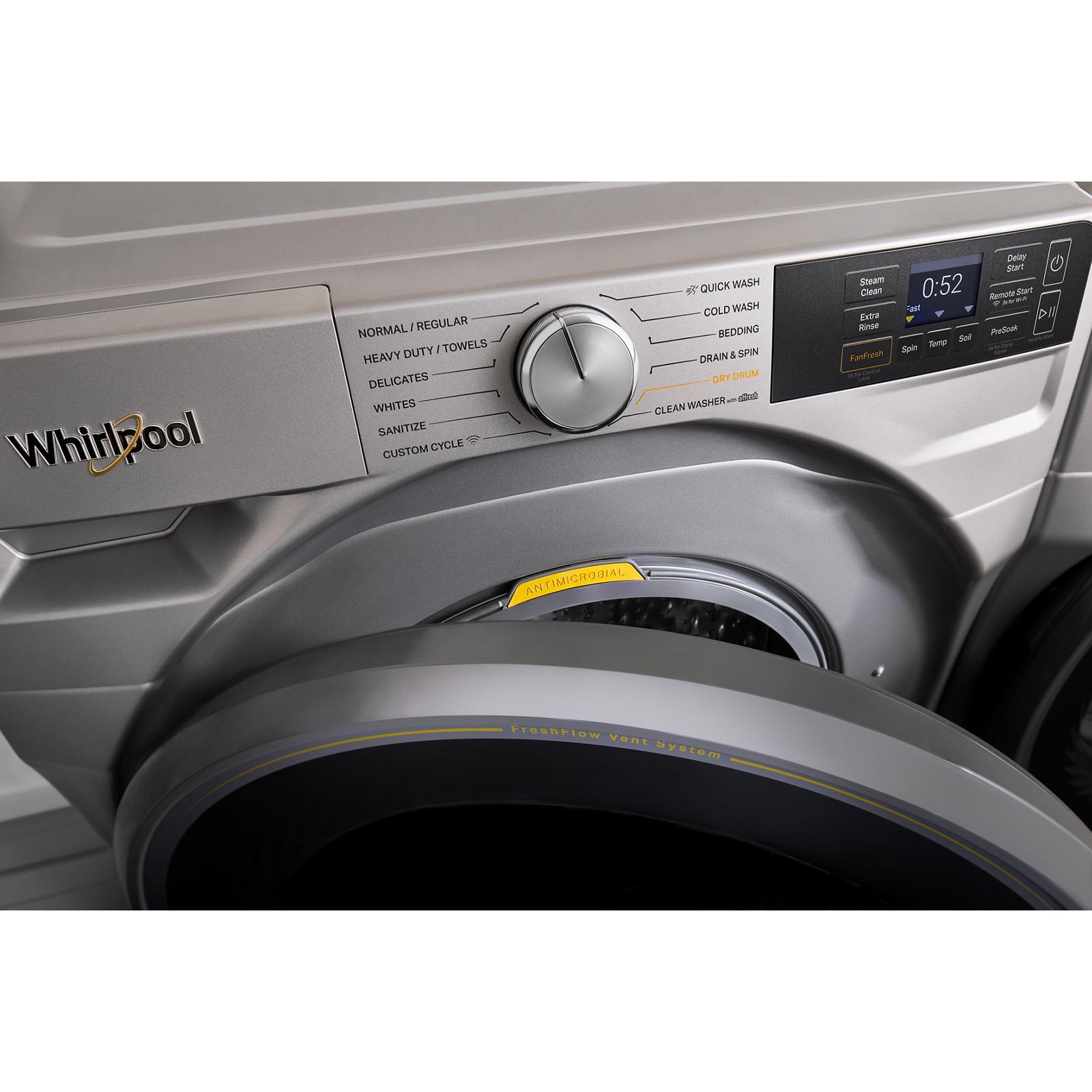 Whirlpool - 5.2 cu. Ft Front Load Washer in Radiant Silver - WFW5720RR
