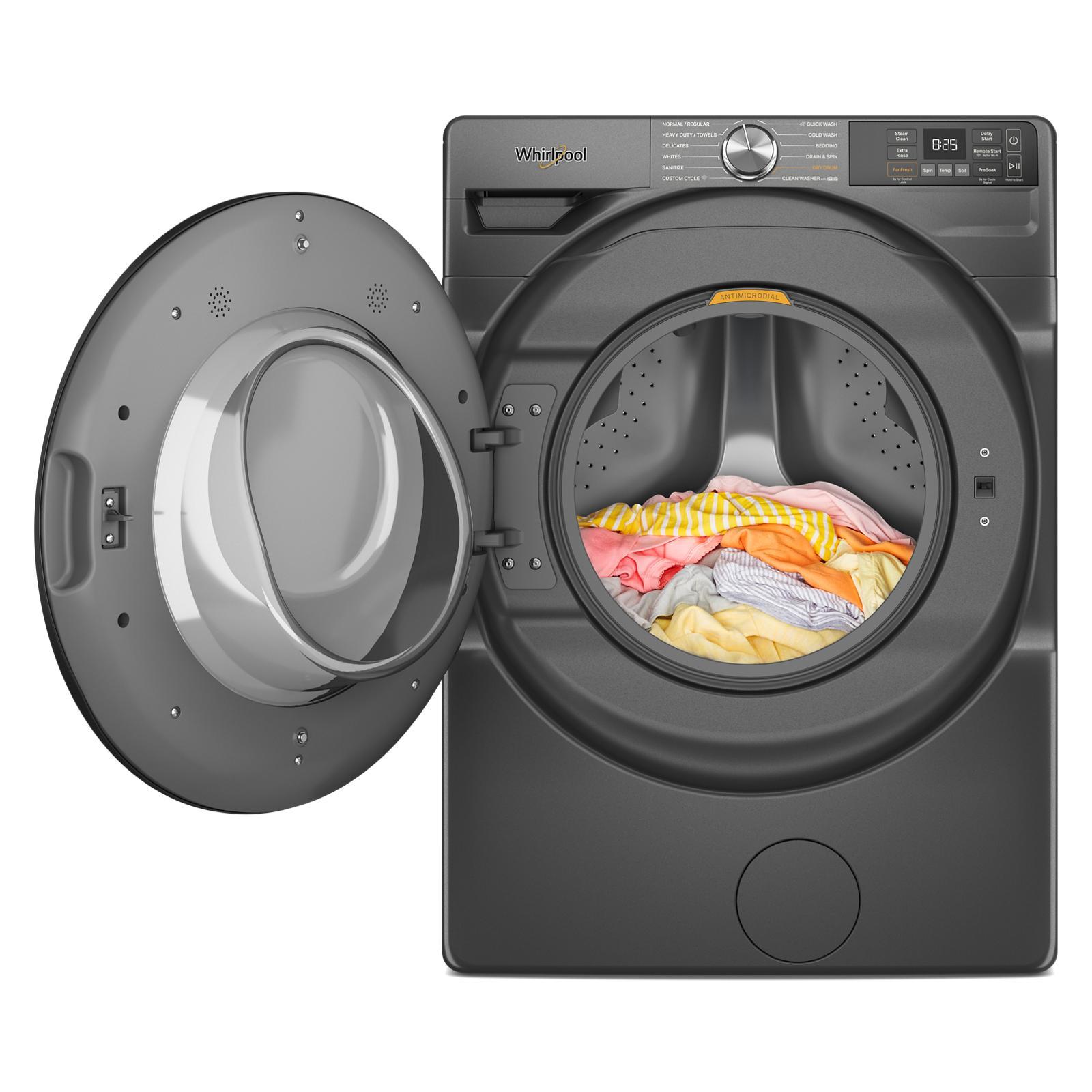 Whirlpool - 5.2 cu. Ft Front Load Washer in Volcano Black - WFW5720RU