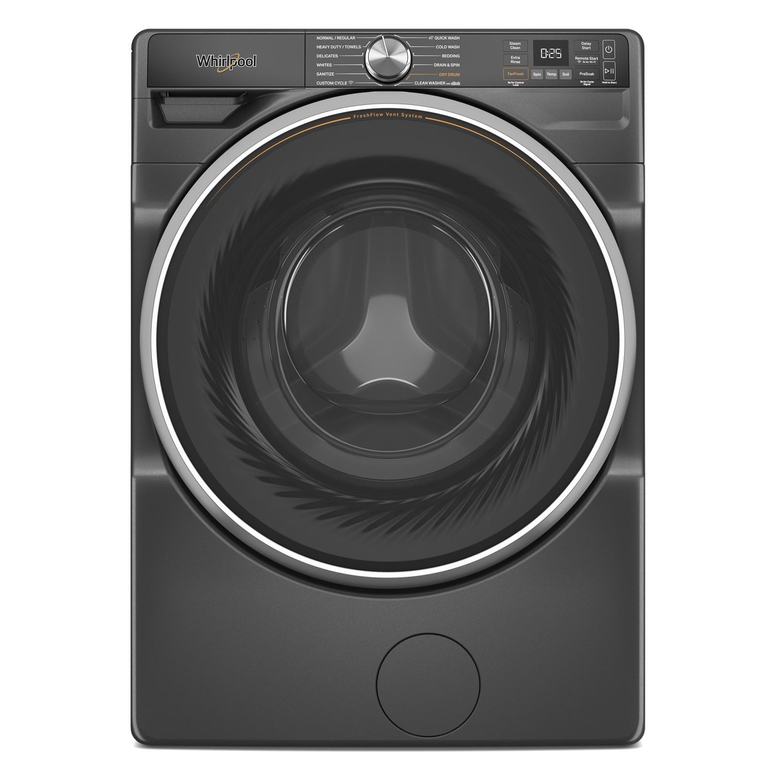 Whirlpool - 5.8 cu. Ft Front Load Washer in Volcano Black - WFW6720RU