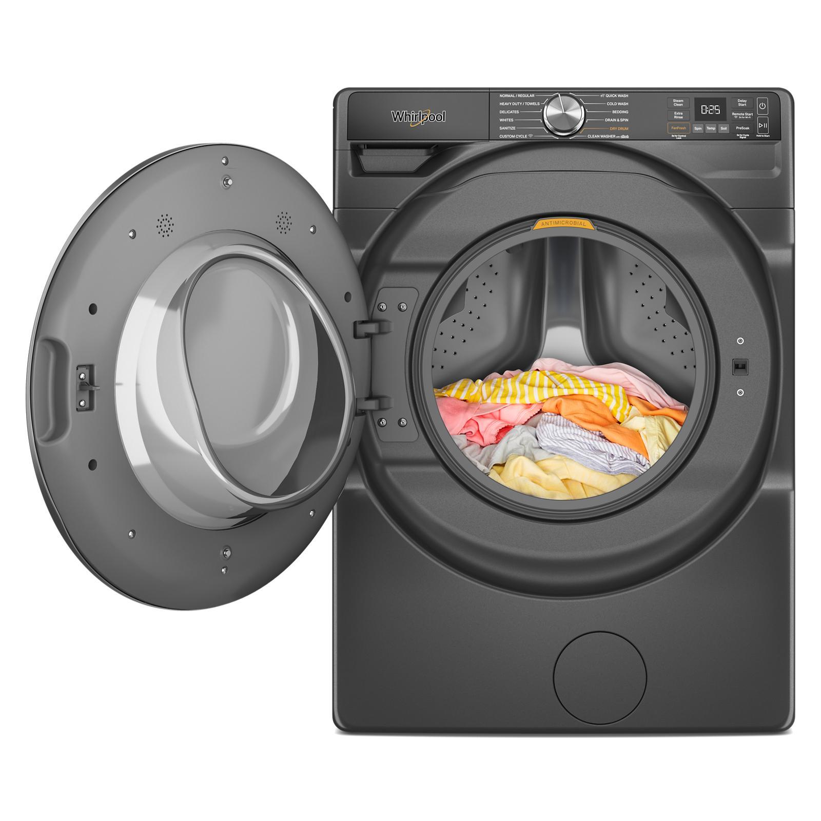 Whirlpool - 5.8 cu. Ft Front Load Washer in Volcano Black - WFW6720RU