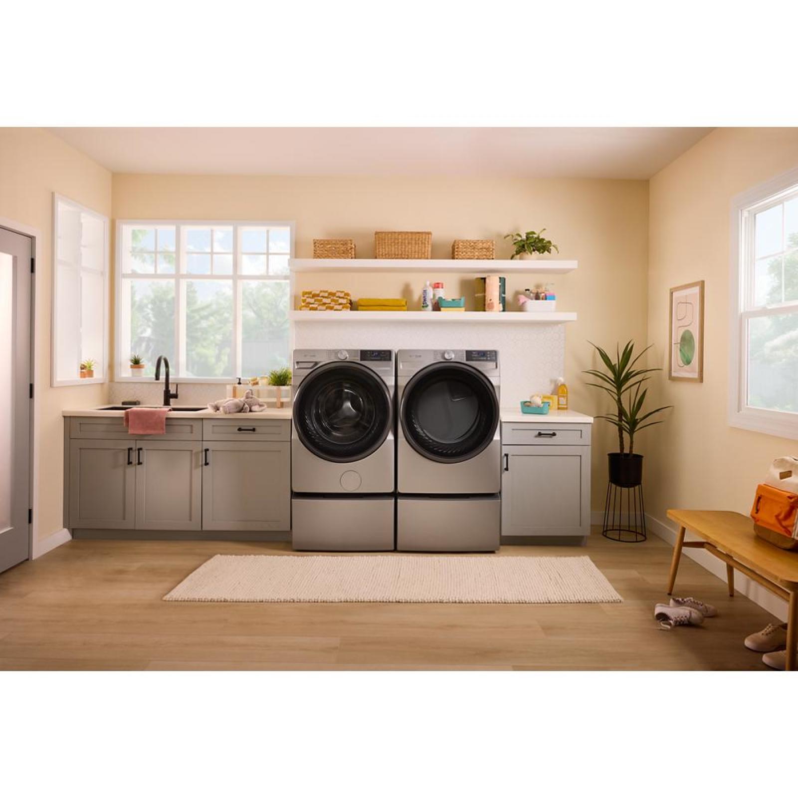 Whirlpool - 5.8 cu. Ft Front Load Washer in Volcano Black - WFW6720RU