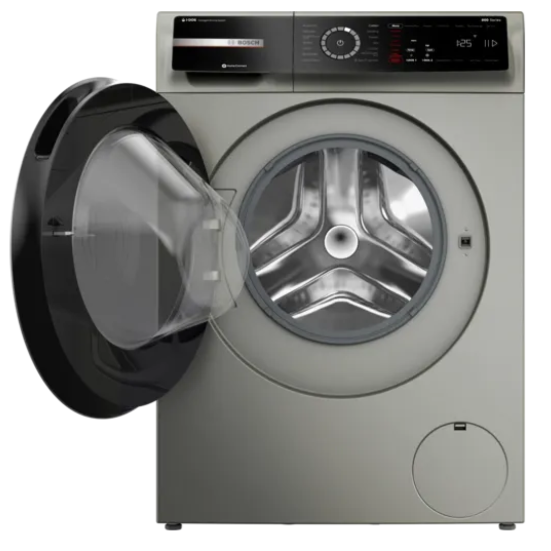 Bosch - 2.4 cu. Ft Front Load Compact Washer in Silver - WGB246AXUC