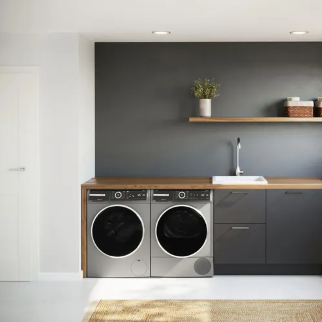 Bosch - 2.4 cu. Ft Front Load Compact Washer in Silver - WGB246AXUC