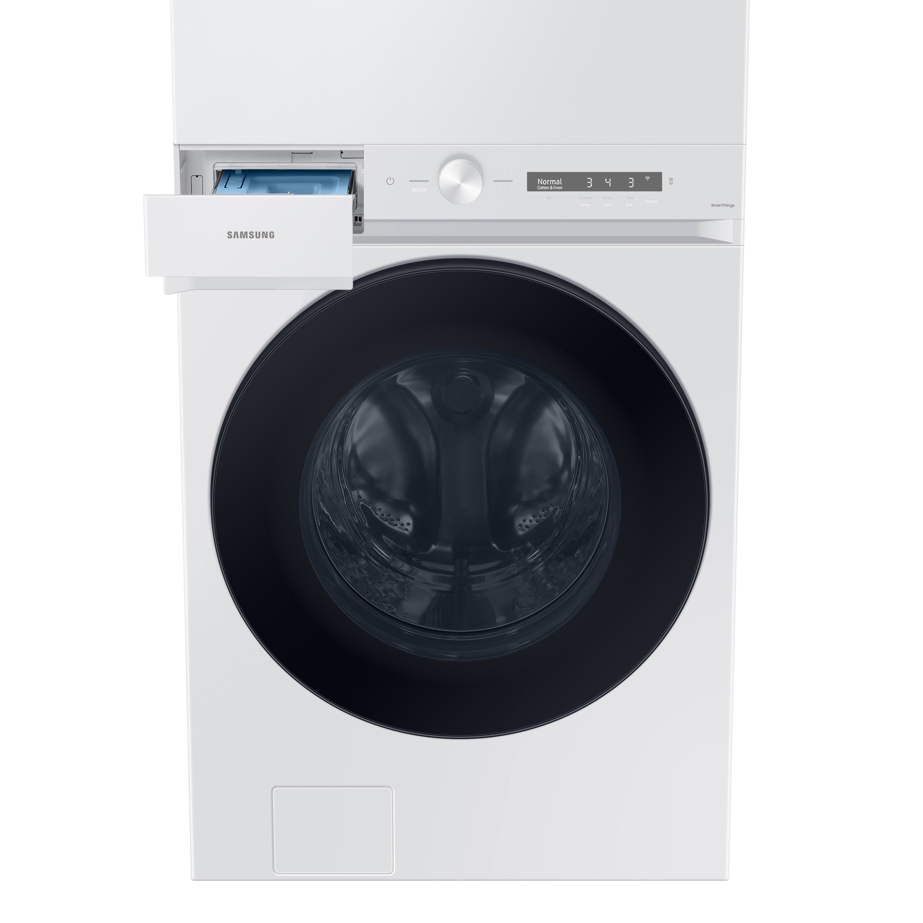 Samsung - 5.3 cu. Ft Washer and 7.6 cu. Ft Dryer Laundry Hub in White - WH46DBH100EWAC