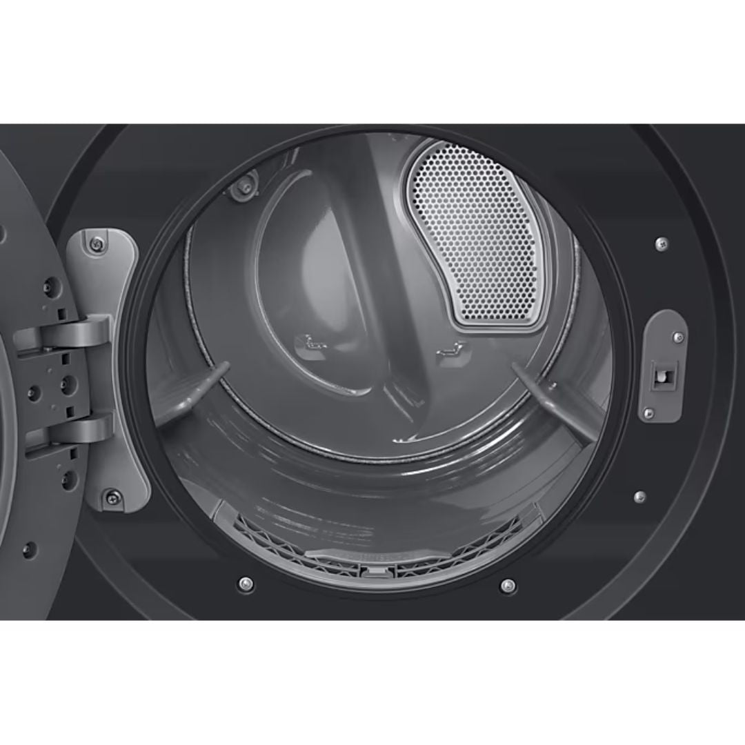 Samsung - 5.3 cu. Ft Washer and 7.6 cu. Ft Dryer Laundry Hub in Black Stainless - WH46DBH550EVAC