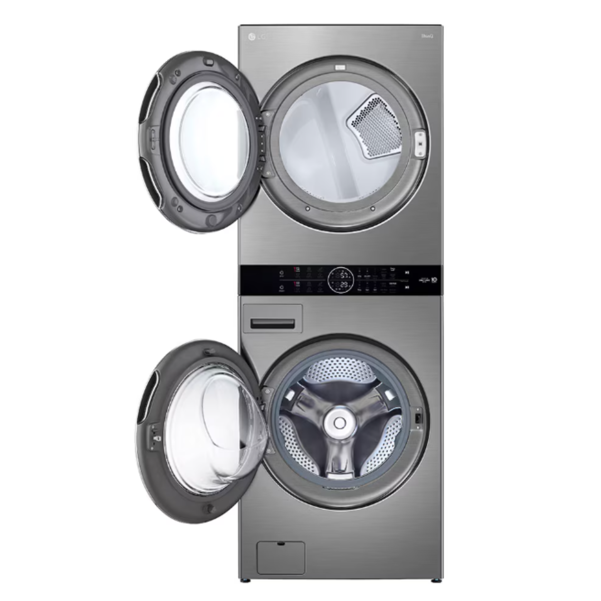 LG - 5.2 cu. ft. Washer and 7.4 cu. ft. Electric Dryer WashTower in Graphite - WKEX200HVA - WKEX200HVA