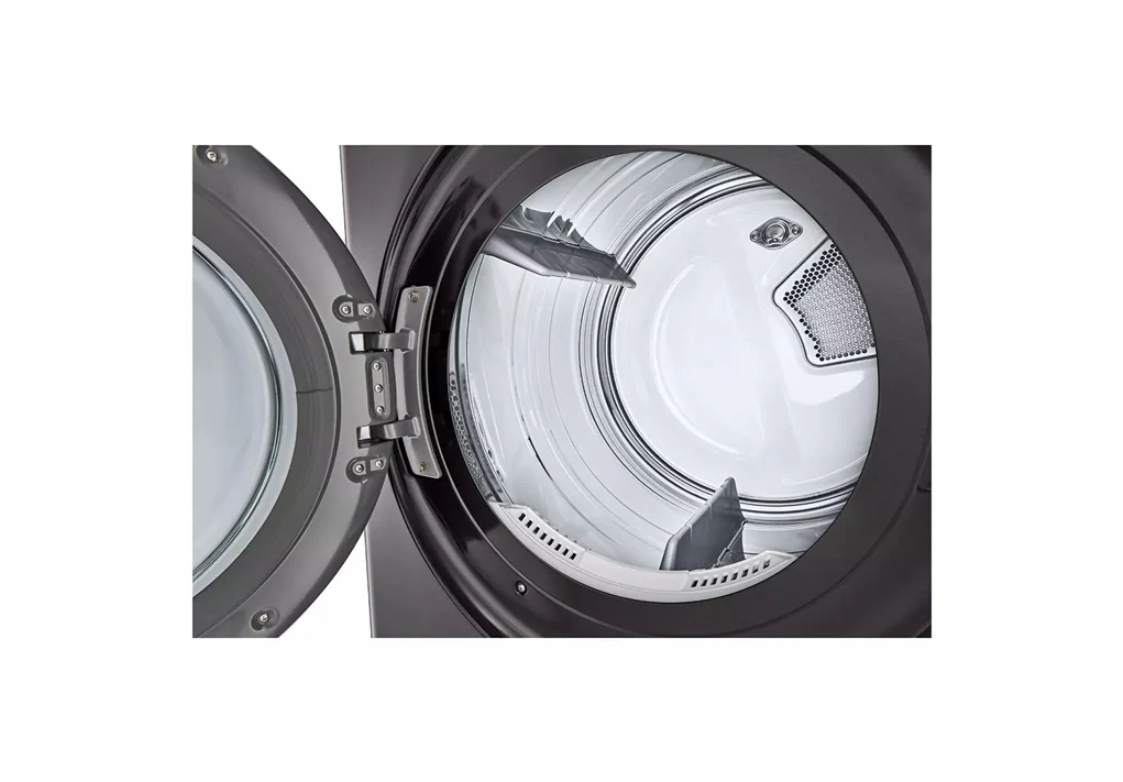 LG - Washer 5.8 cu. & Dryer 7.4 cu. Ft Front Load WashTower in Black Stainless - WKEX300HBA