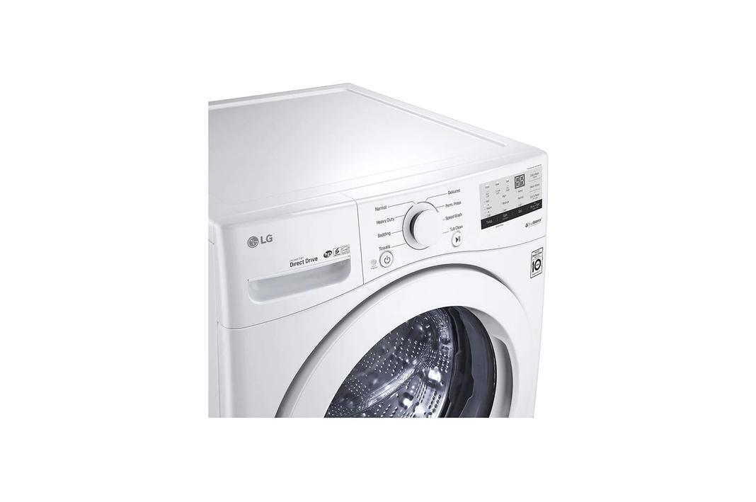 LG - 5.2 cu. Ft Front Load Washer in White - WM3400CW