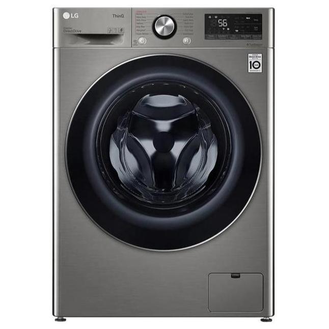 LG - 2.6 cu. Ft Front Load All-In-One Washer/Dryer Graphite Steel - WM3555HVA
