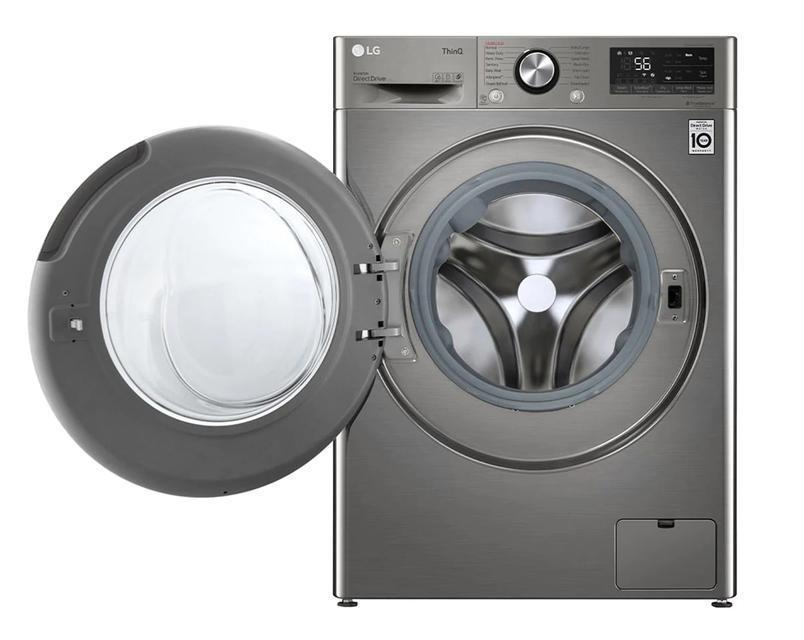LG - 2.6 cu. Ft Front Load All-In-One Washer/Dryer Graphite Steel - WM3555HVA
