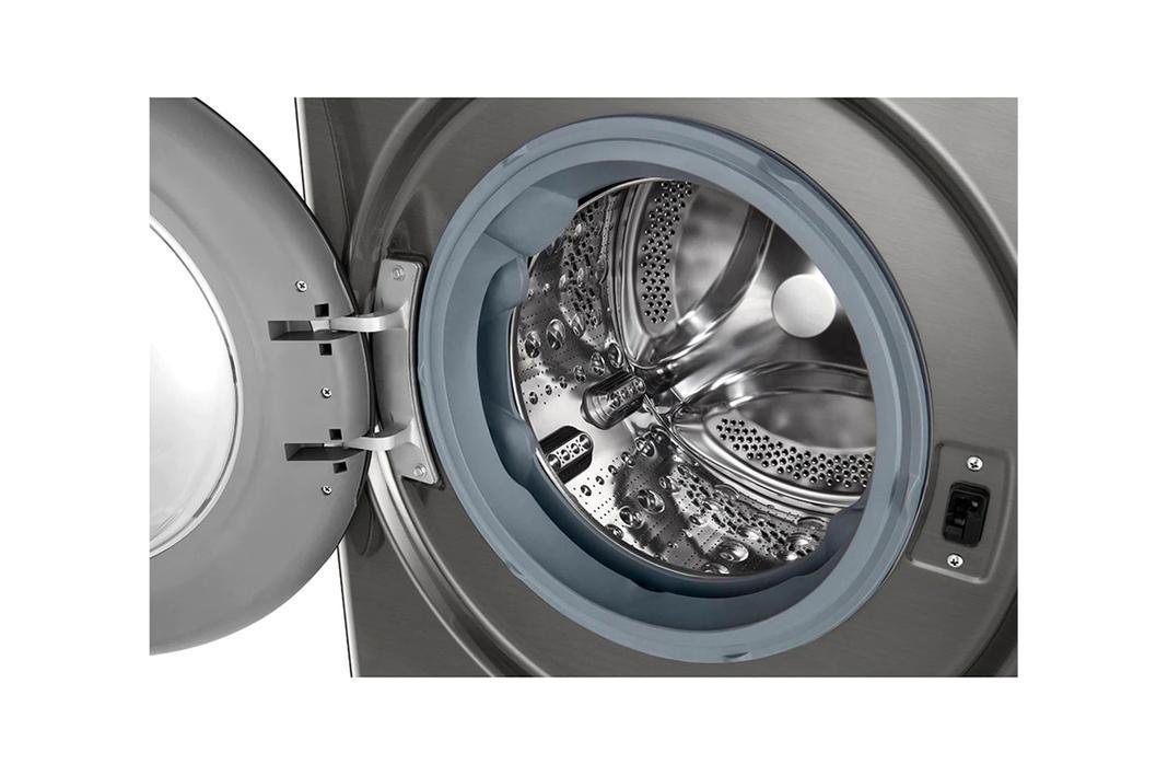 LG - 2.6 cu. Ft Front Load All-In-One Washer/Dryer Graphite Steel - WM3555HVA