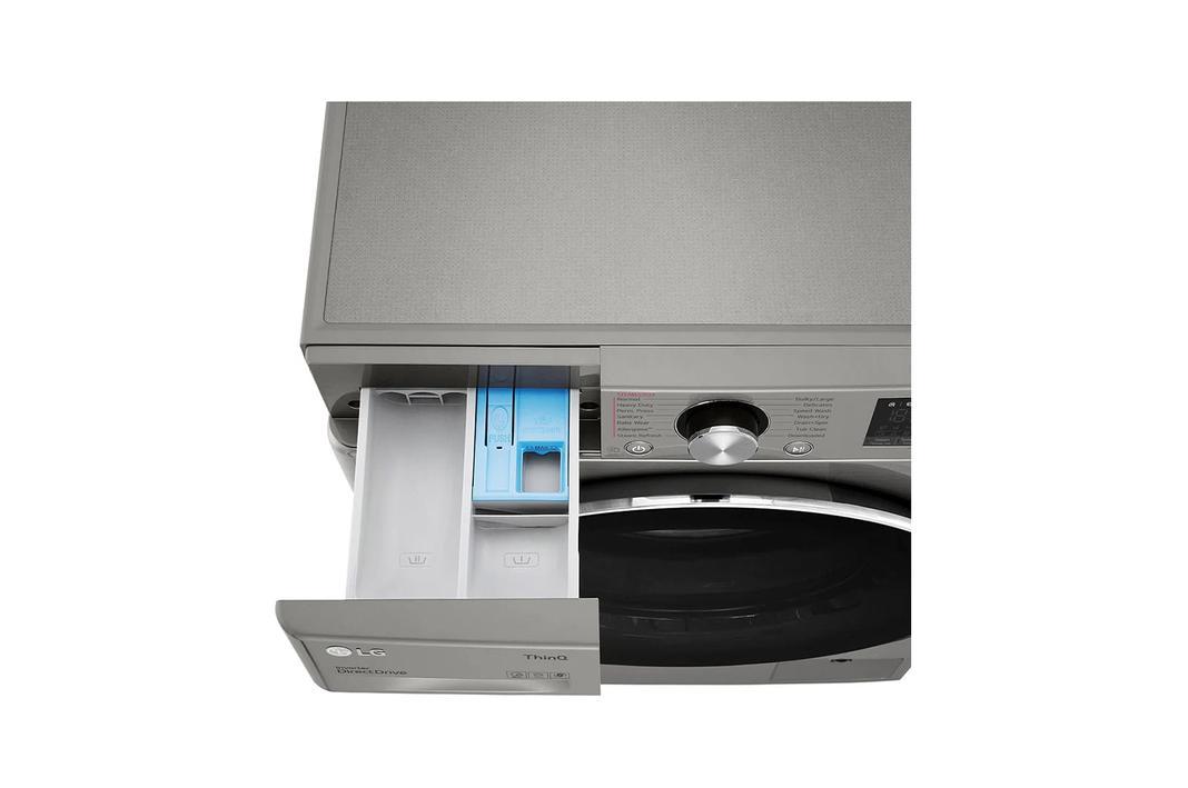 LG - 2.6 cu. Ft Front Load All-In-One Washer/Dryer Graphite Steel - WM3555HVA