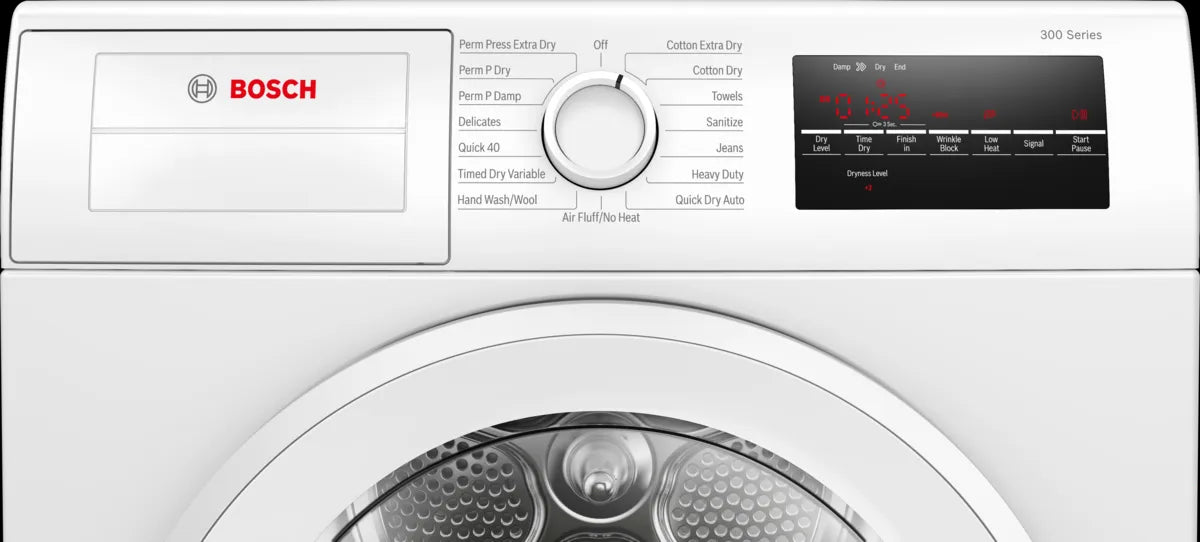 Bosch - 4 cu. Ft Compact Dryer in White - WPA12100UC