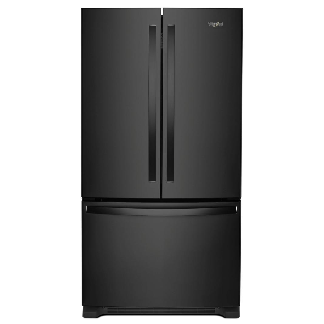 Whirlpool - 35.625 Inch 25.2 cu. ft French Door Refrigerator in Black - WRF535SMHB