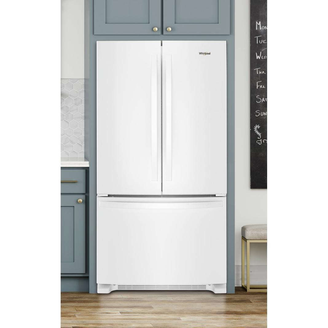 Whirlpool - 35.625 Inch 25.2 cu. ft French Door Refrigerator in White - WRF535SMHW